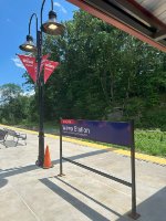 Wawa station sign & flags.